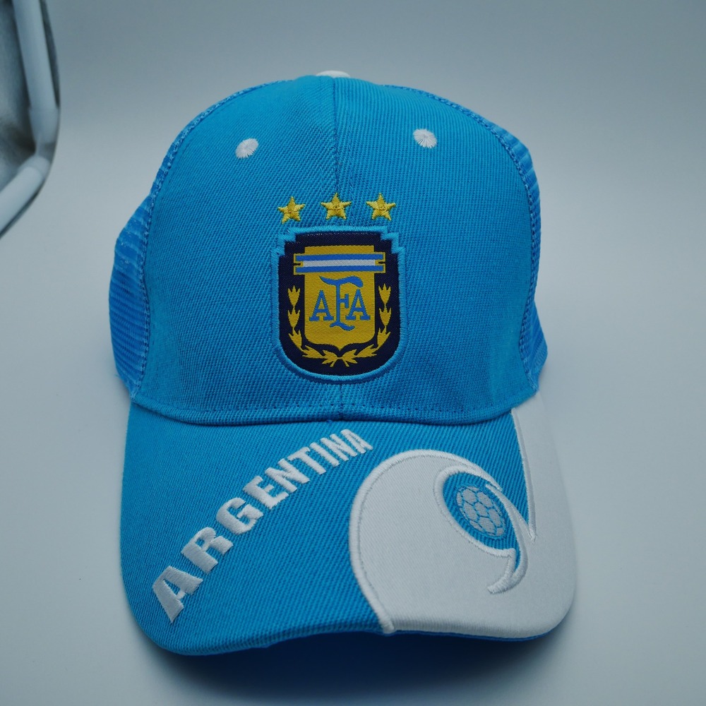 World Wide Apparel Argentina AFA Soccer Trucker Hat Blue White Snapback Cap NWT